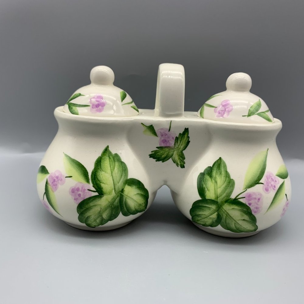 Designpac Inc. Double Jam/ Jelly/ Honey/ Sugar Holder with Handle & Lids
